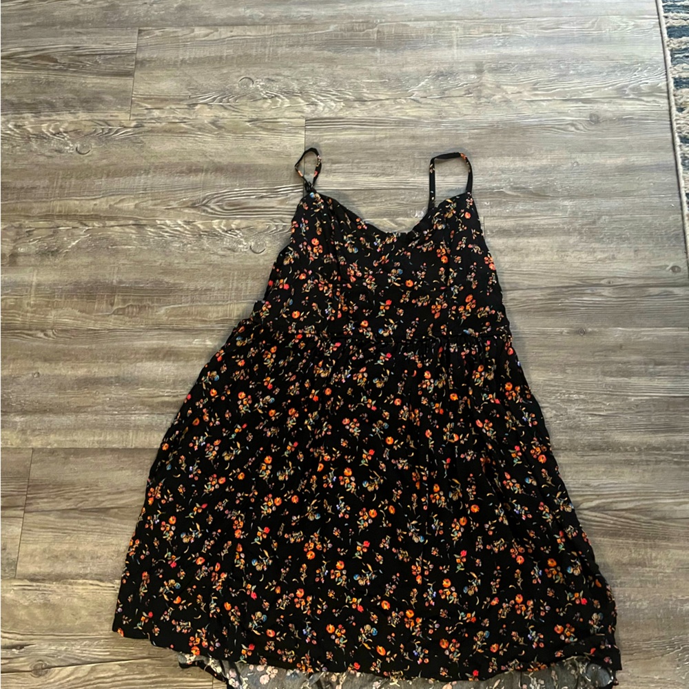 Black floral print dress Wild Fable brand size Large